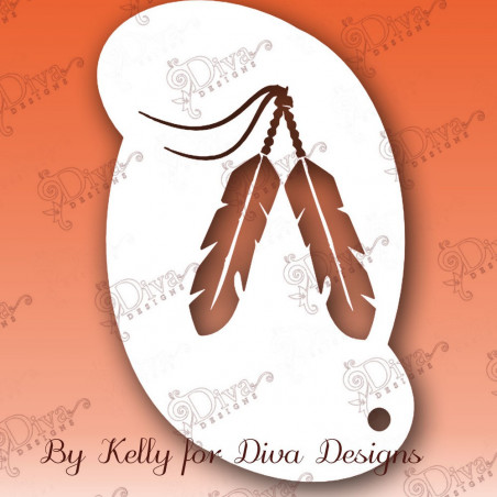 Indian Feathers  - Diva Designs Schminksjabloon