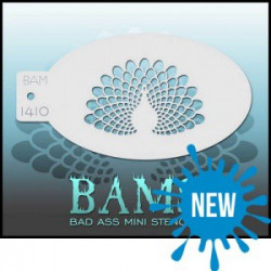 Facepaint & Makeup | Face paint stencil | BAM1410 | Peacock fan