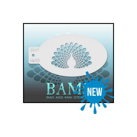 Facepaint & Makeup | Face paint stencil | BAM1410 | Peacock fan