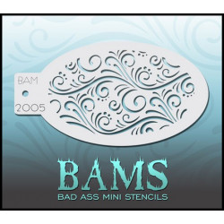Facepaint & Makeup | Face paint stencil | BAM2005 | Classic swirls