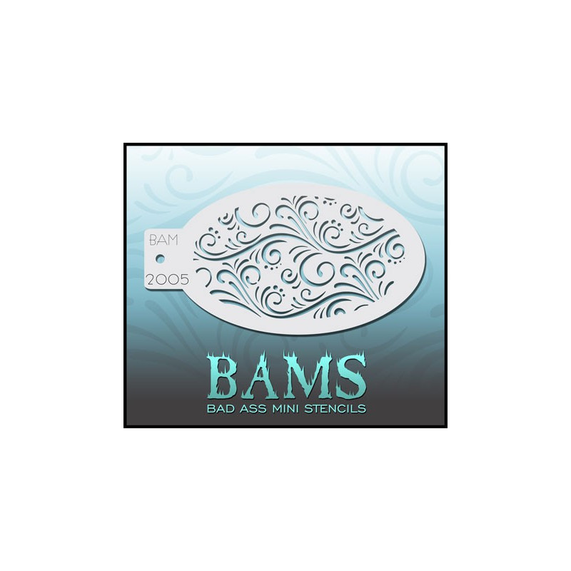 Facepaint & Makeup | Face paint stencil | BAM2005 | Classic swirls