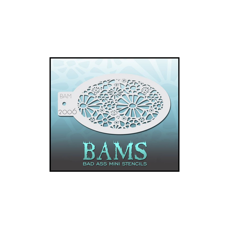 Facepaint & Makeup | Face paint stencil | BAM2006 | Floral mandala