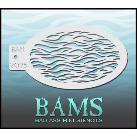 Facepaint & Makeup | Face paint stencil | BAM2025 | Waves