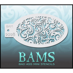 Facepaint & Makeup | Face paint stencil | BAM2028 | Bold fantasy swirls