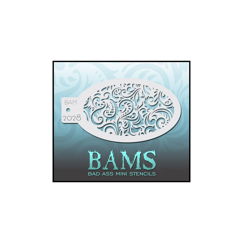 Facepaint & Makeup | Face paint stencil | BAM2028 | Bold fantasy swirls