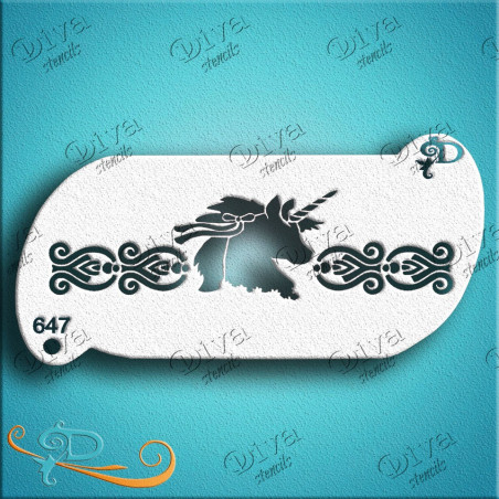 Forehead Unicorn  - Diva Designs Schminkstencil