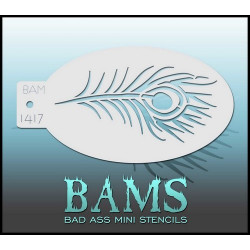 Facepaint & Makeup | Face paint stencil | BAM1417 | Peacock feather