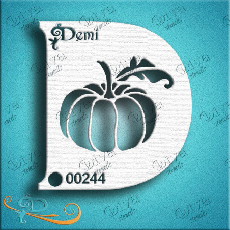 Diva Demi Pumpkin - Facepaint Stencil