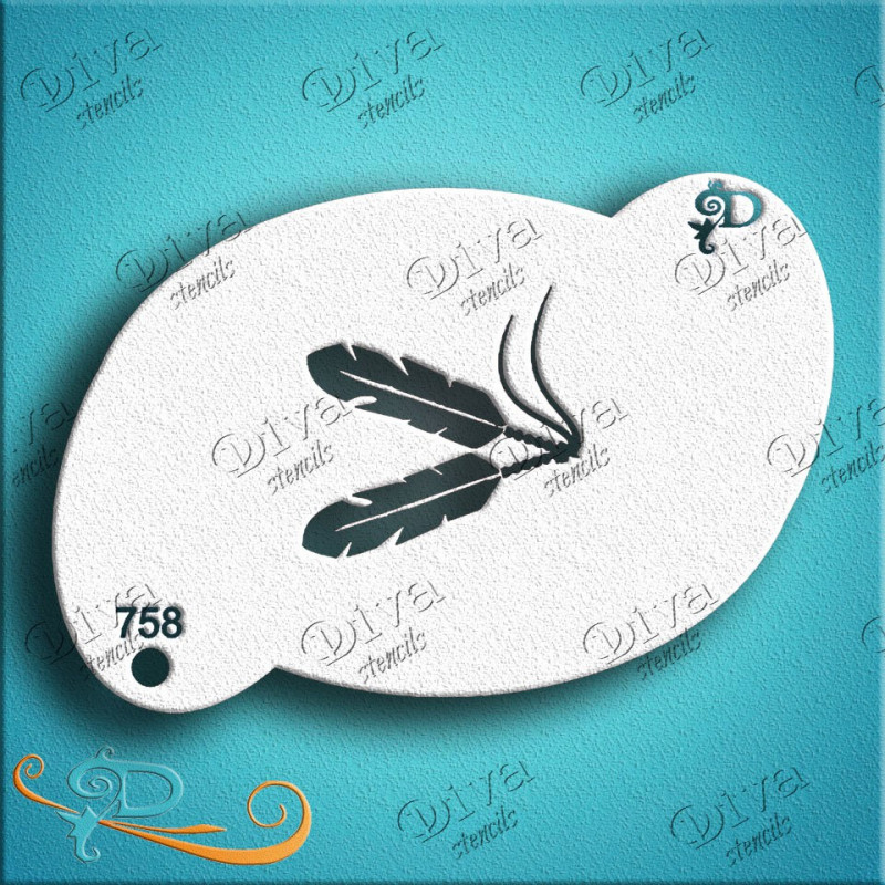 Indian Feathers  - Diva Designs Schminksjabloon