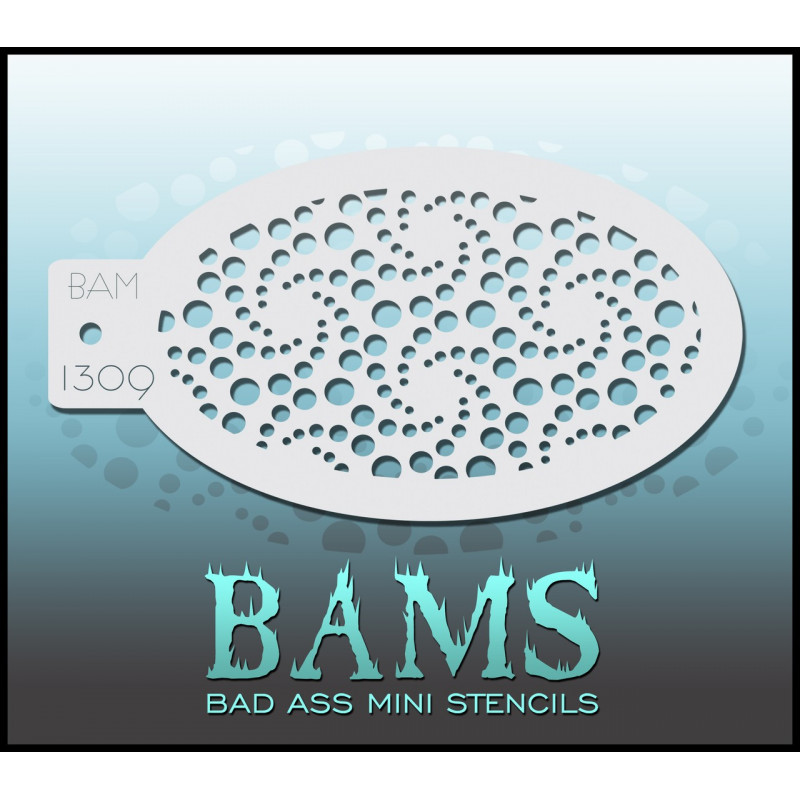 Facepaint & Makeup | Face paint stencil | BAM1309 | Dot swirl