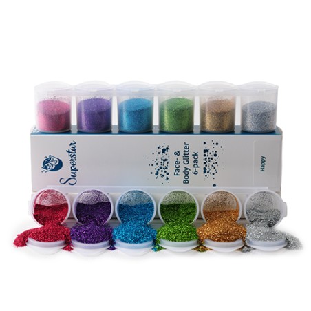Glitters 6-pack - Happy