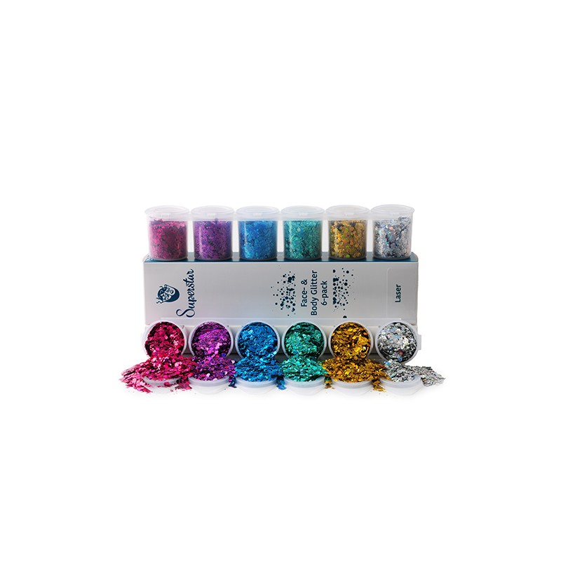 CHUNKY Glitters 6-pack - Laser