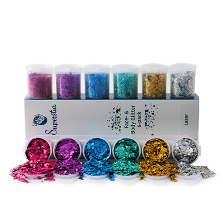 CHUNKY Glitters 6-pack - Laser