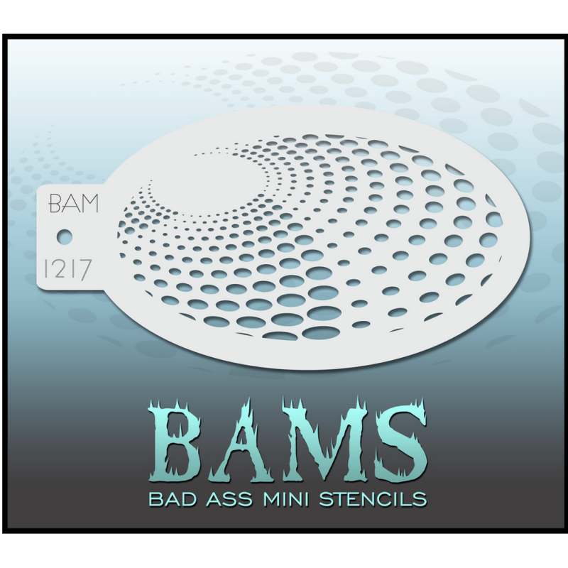 Facepaint & Makeup | Face paint stencil | BAM1217 | Dot swirl