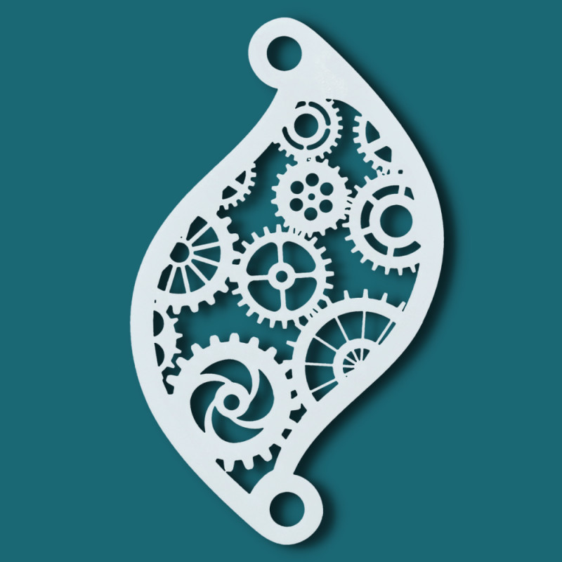 Face paint stencil details| Superstar Facepaint Stencil - Steampunk