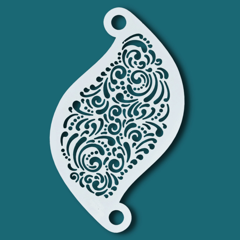 Face paint stencil details| Superstar Facepaint Stencil - Curly Wurly