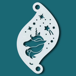 Face paint stencil details| Superstar Facepaint Stencil - Starlight Unicorn