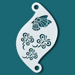 Face paint stencil details| Superstar Schminksjabloon - Butterflies