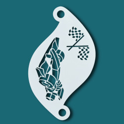Face paint stencil details| Superstar Schminksjabloon - F1 Race Car
