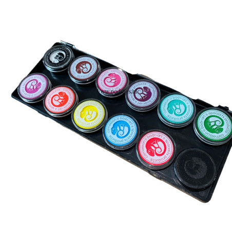 Cameleon Facepaint Palet  - Adult Disco UV 12 colours