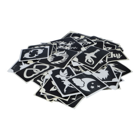 Superstar Glitter Tattoo Stencils | Set of 100 Designs
