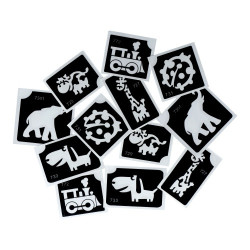 Superstar Glitter Tattoo Set CUTE | 12 Adorable Stencils