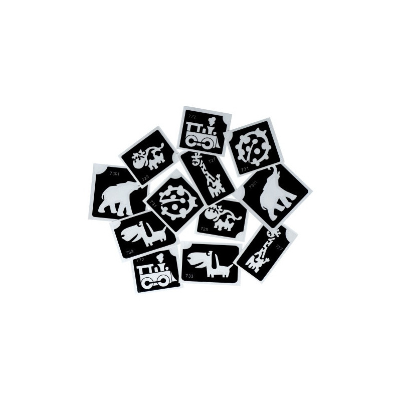 Superstar Glitter Tattoo Set CUTE | 12 Adorable Stencils