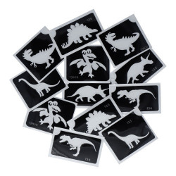 Superstar Glitter Tattoo Set DINO | 12 Adorable Stencils