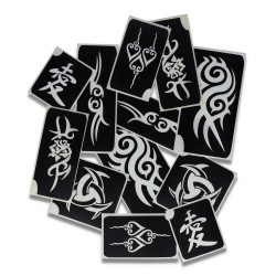 Superstar Glitter Tattoo Set TRIBAL | 12  Stencils
