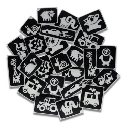 Superstar Glitter Tattoo Set CUTE XL | 24  Stencils