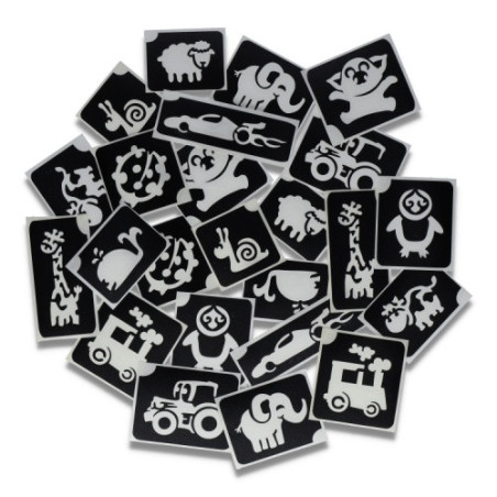 Superstar Glitter Tattoo Set CUTE XL | 24  Stencils