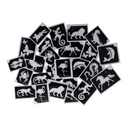Superstar Glitter Tattoo Set ANIMAL | 24  Stencils