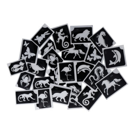 Superstar Glitter Tattoo Set ANIMAL | 24  Stencils
