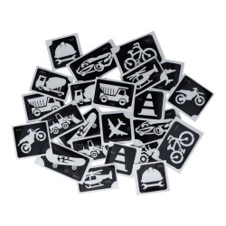 Superstar Glitter Tattoo Set ON THE ROAD| 24  Stencils