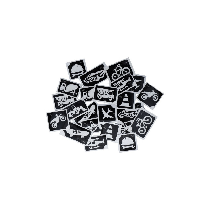 Superstar Glitter Tattoo Set ON THE ROAD| 24  Stencils