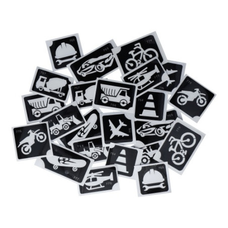 Superstar Glitter Tattoo Set ON THE ROAD| 24  Stencils