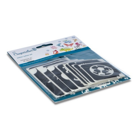 Superstar Glitter Tattoo Set ADVENTURE | 24  Stencils