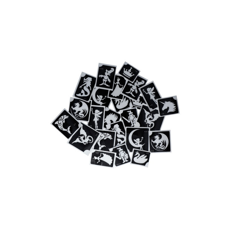 Superstar Glitter Tattoo Set FAIRYTALES FANTASY| 24  Stencils