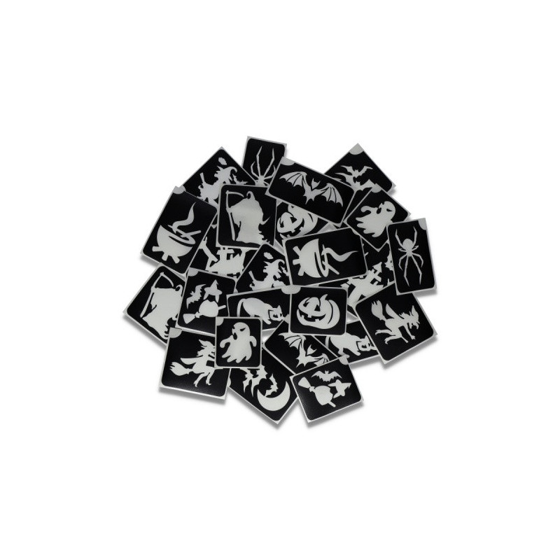 Superstar Glitter Tattoo Set HALLOWEEN| 24  Stencils