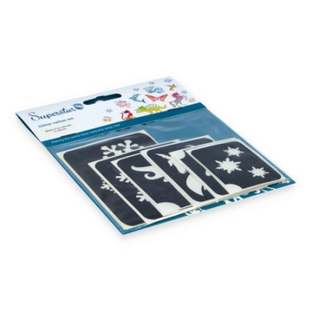 Superstar Glitter Tattoo Set WINTER | 12  Stencils