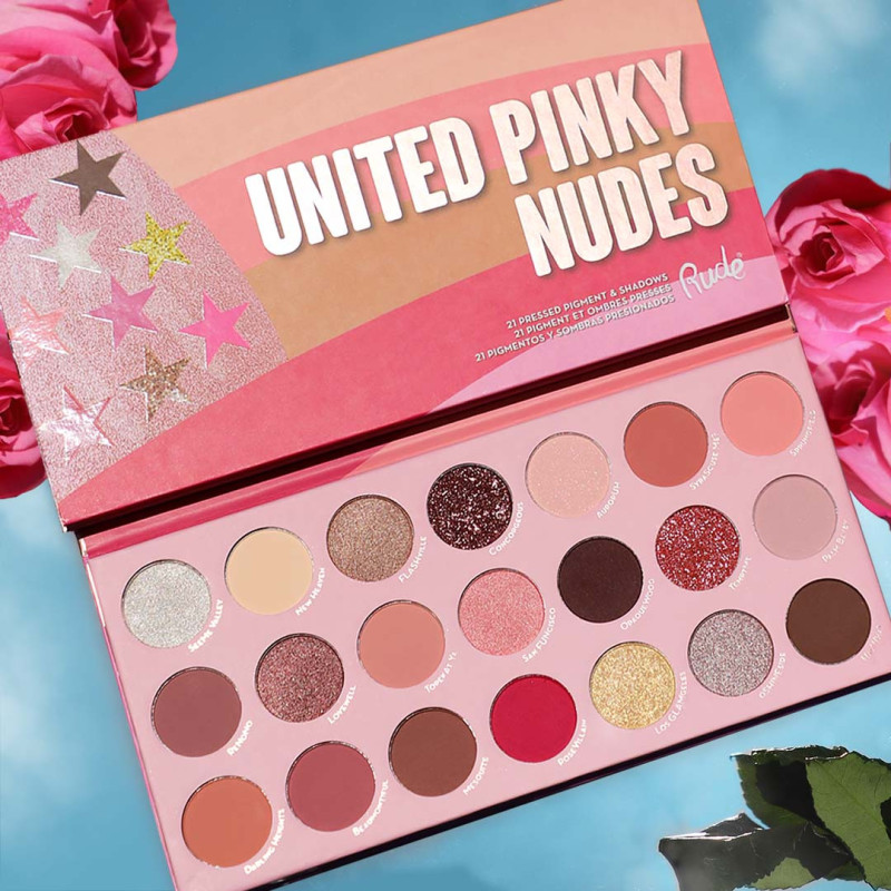 Rude Cosmetics United Pinky Nudes – 21 Nude & Pink Eyeshadows
