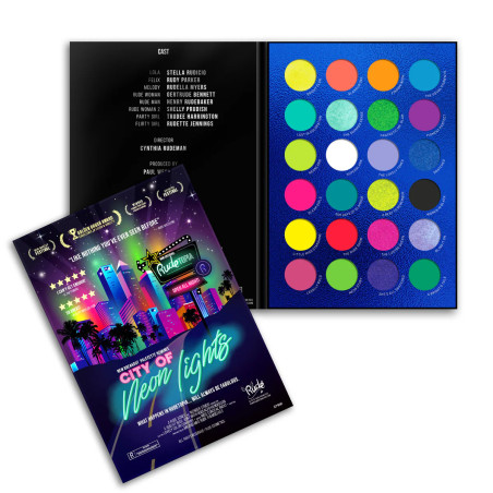 Rude Cosmetics | City of Neon Lights - 24 Vibrant Pigment & Eyeshadow Palette