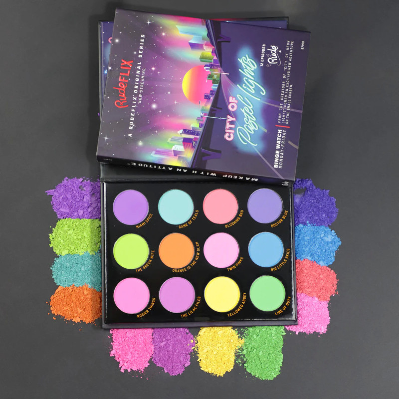 Rude Cosmetics City of Lights Oogschaduw Palet  - Pastel