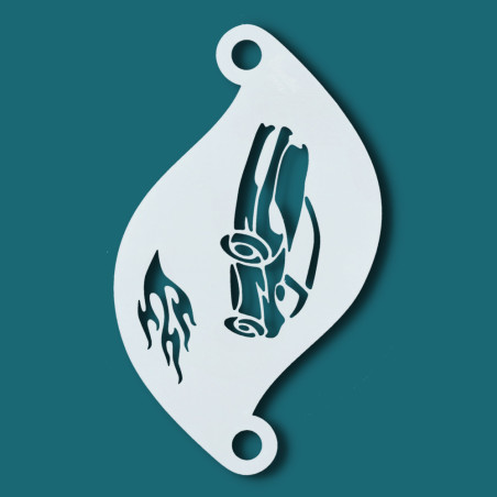Face paint stencil details| Superstar Facepaint Stencil- Sports Car