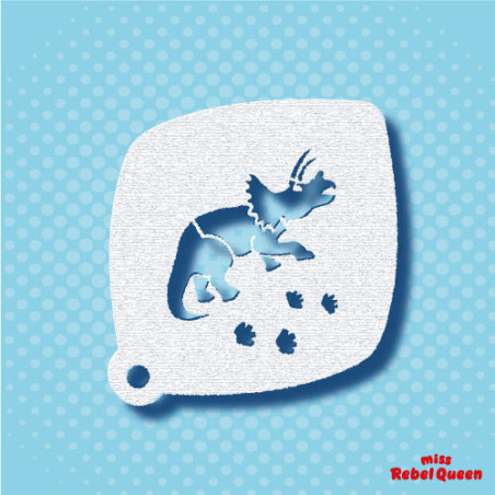 Facepaint & Makeup | MRQ Face Paint Stencil | Dino Trudy 4