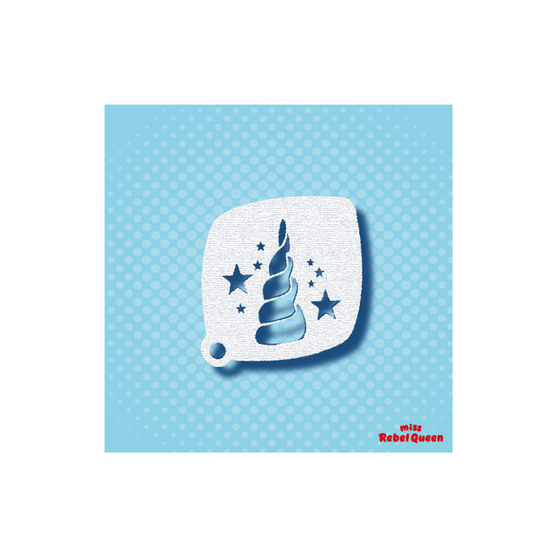 Facepaint & Makeup | MRQ Face Paint Stencil | Unicorn Horn