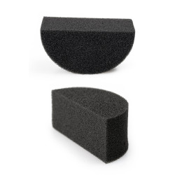 PXP makeup sponge, black, half