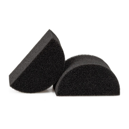 PXP makeup sponge, black, half