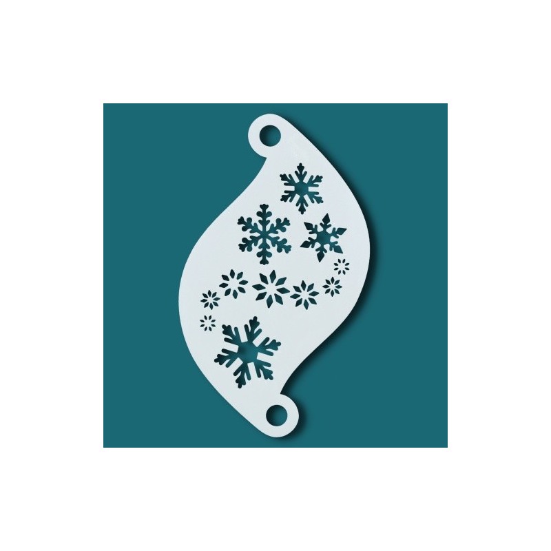 Face paint stencil details| Superstar Facepaint Stencil - Snowflakes SJ-77003