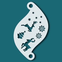 Face paint stencil details| Superstar Facepaint Stencil - Winter Wonderland SJ-77102